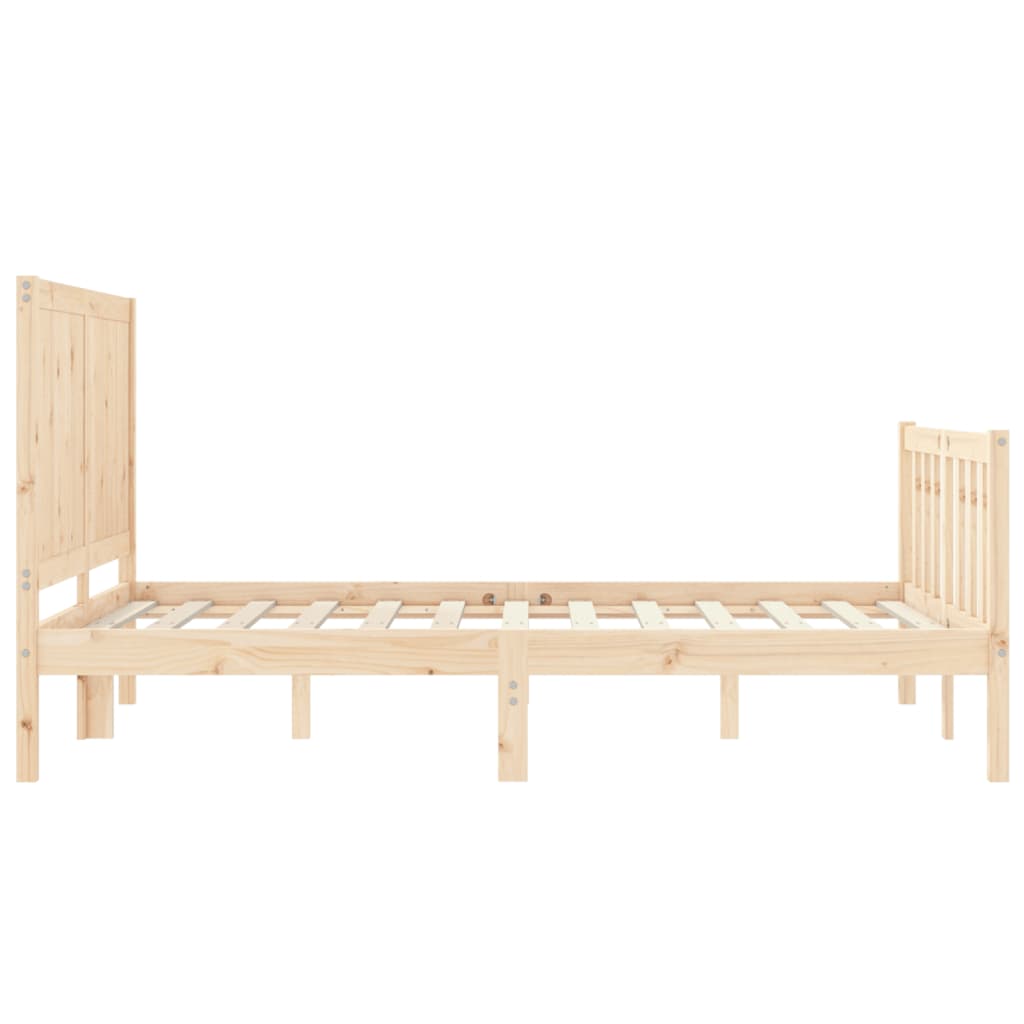 Letto senza Materasso 140x190 cm in Legno Massello di Pino