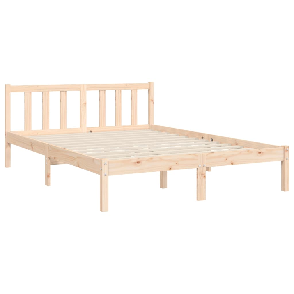 Letto senza Materasso 140x190 cm in Legno Massello di Pino