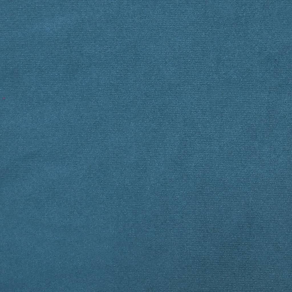Poltrona con Poggiapiedi Blu 60 cm in Velluto