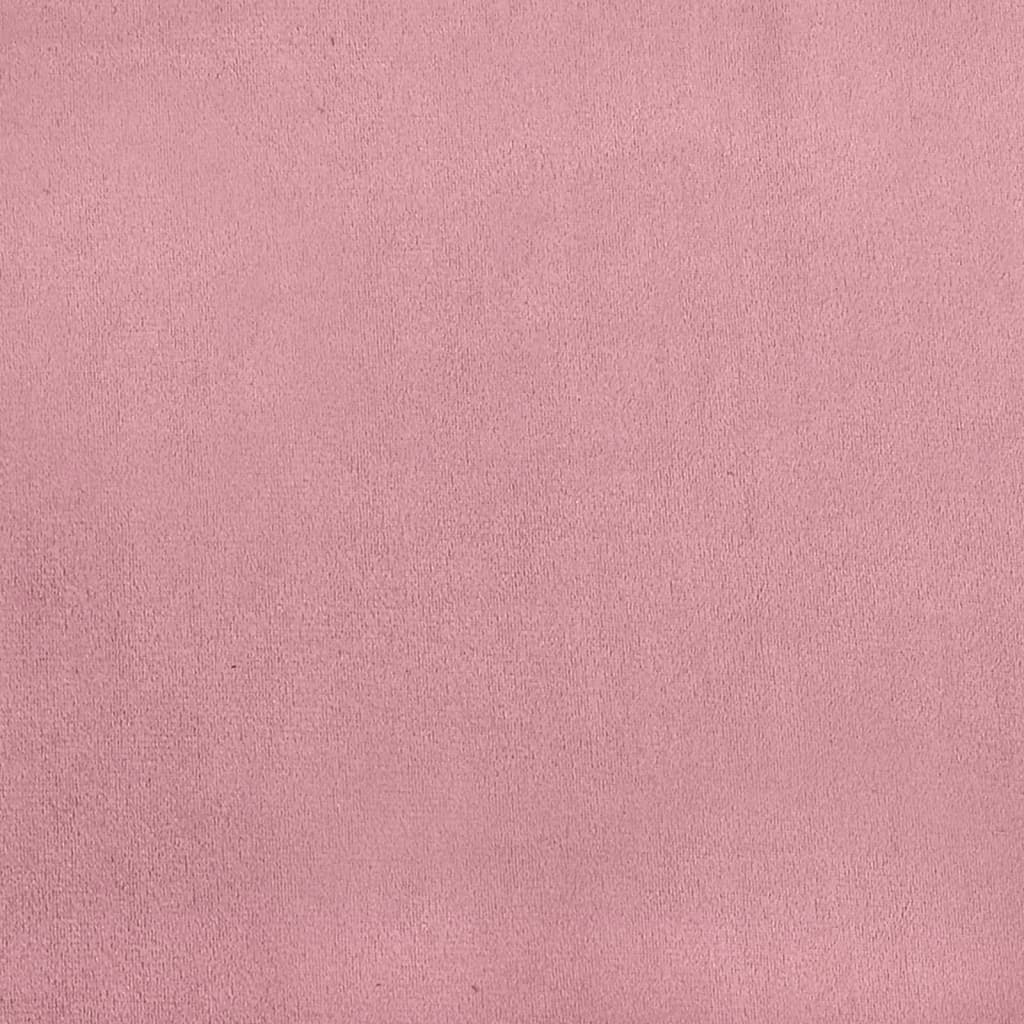 Poltrona con Poggiapiedi Rosa 60 cm Velluto