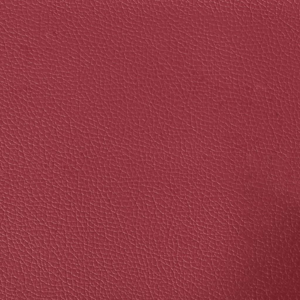 Set di Divani 2 pz con Cuscini Rosso Vino in Similpelle