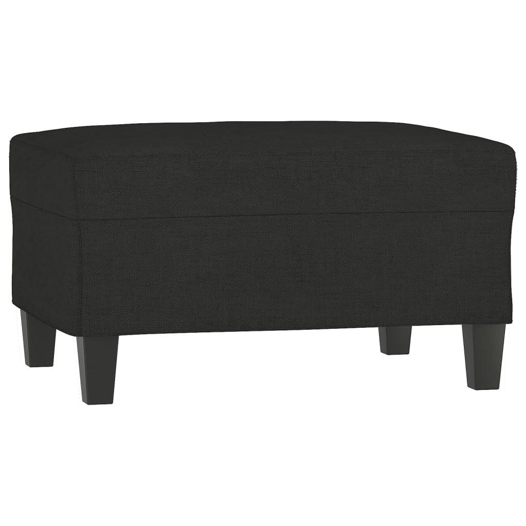 Set Divani 4 pz con Cuscini Nero in Tessuto