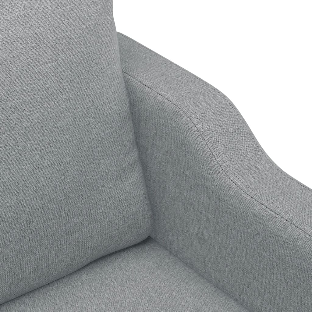 Set Divani 4 pz con Cuscini Grigio Chiaro in Tessuto
