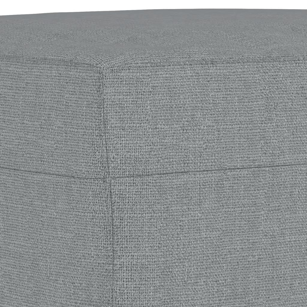 Set Divani 4 pz con Cuscini Grigio Chiaro in Tessuto