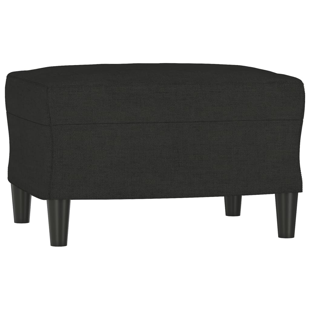 Set Divani 4 pz con Cuscini Nero in Tessuto