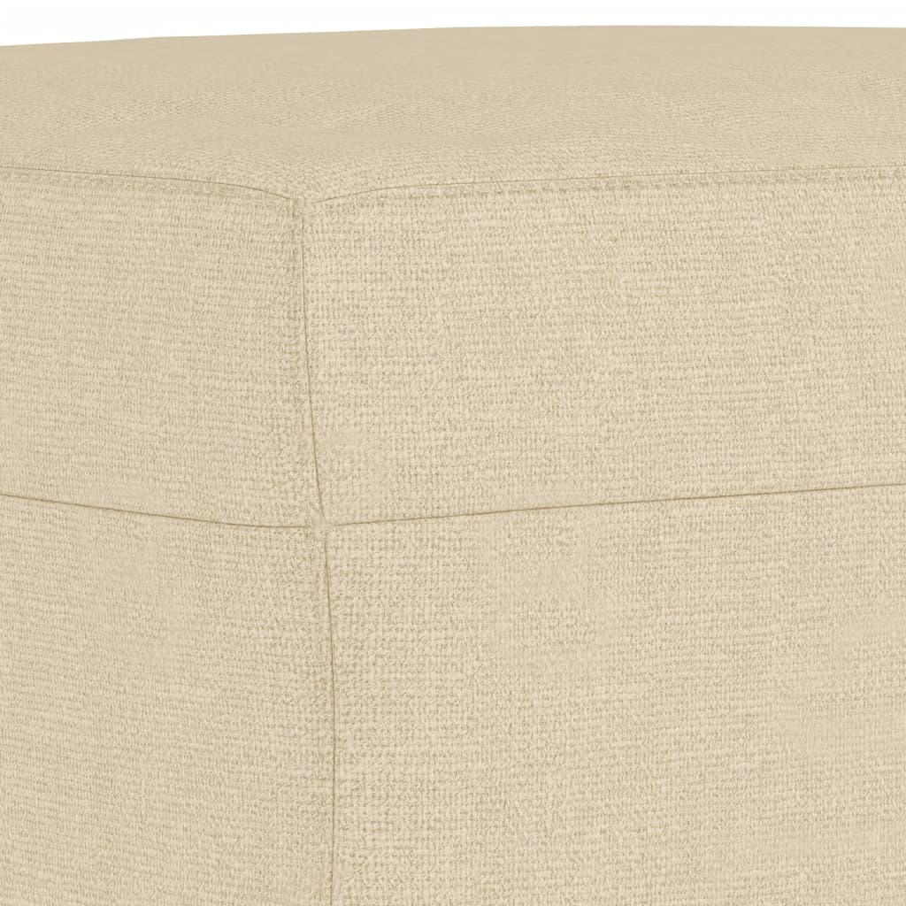 Set Divani 3 pz con Cuscini Crema in Tessuto