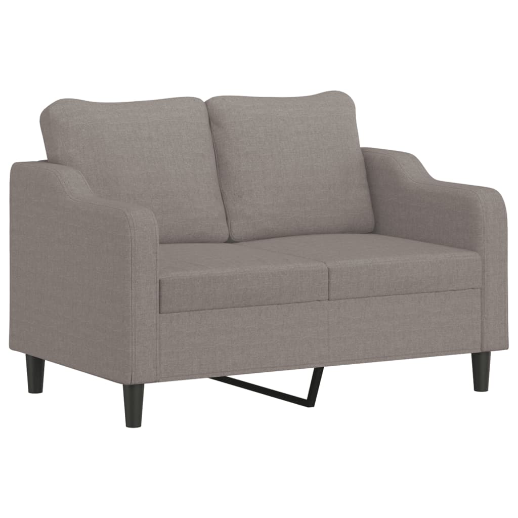 Set Divani 3 pz con Cuscini Tortora in Tessuto