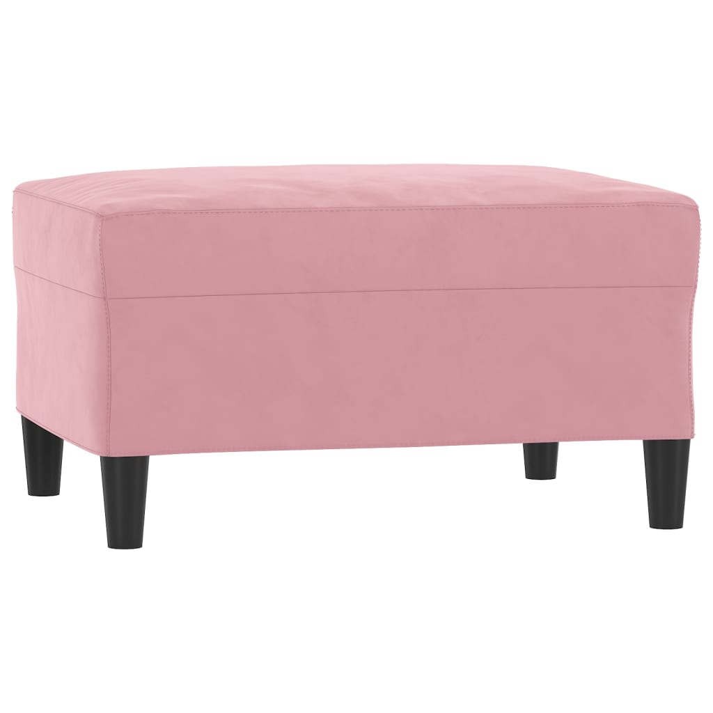 Set di Divani 4 pz con Cuscini Rosa in Velluto