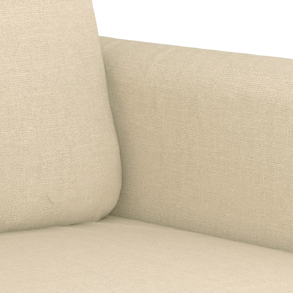 Set Divani 4 pz con Cuscini Crema in Tessuto