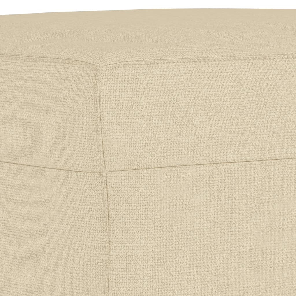 Set di Divani 3 pz con Cuscini Crema in Tessuto