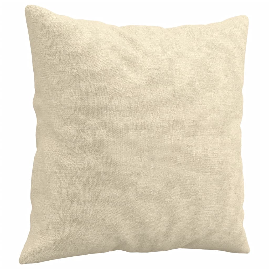 Set Divani 2 pz con Cuscini Crema in Tessuto