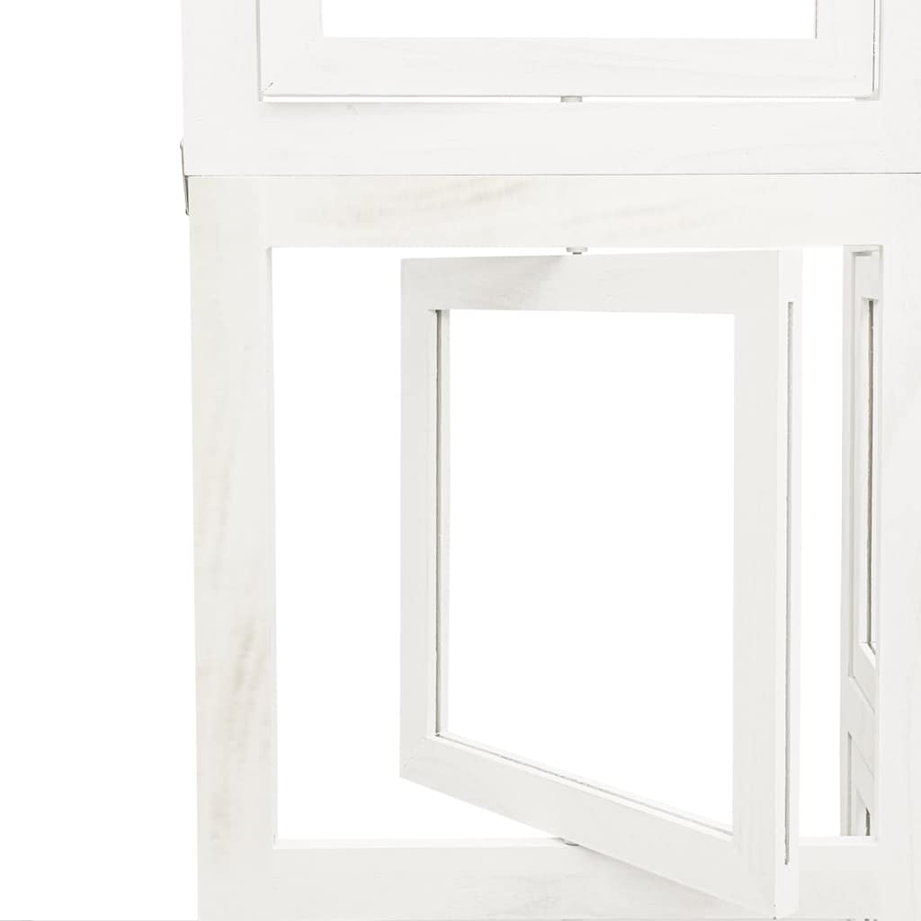 Divisorio Ambienti 3Pannelli Bianco Legno Massello di Paulownia - homemem39
