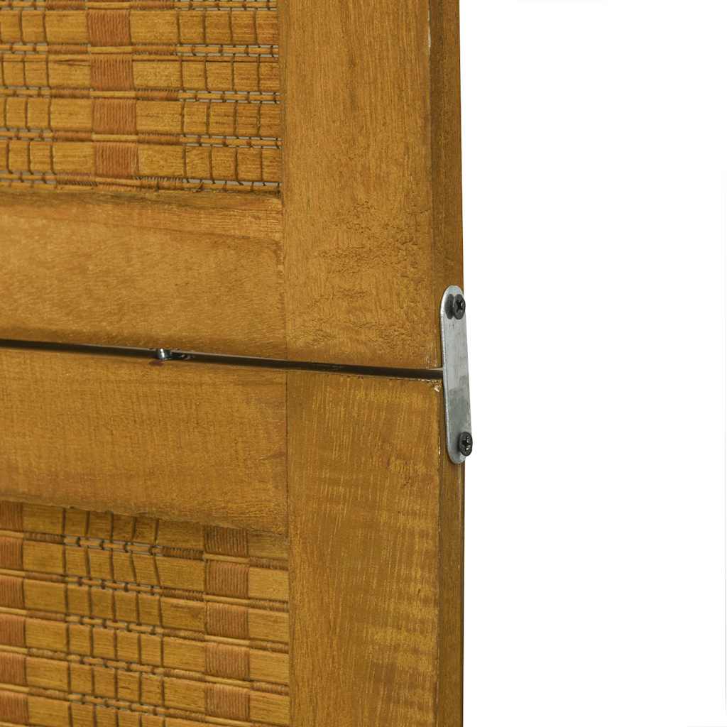 Divisorio Ambienti 5 Pannelli Marrone Legno Massello Paulownia - homemem39