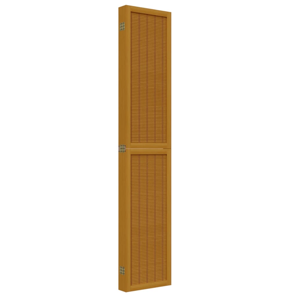 Divisorio Ambienti 6 Pannelli Marrone Legno Massello Paulownia - homemem39