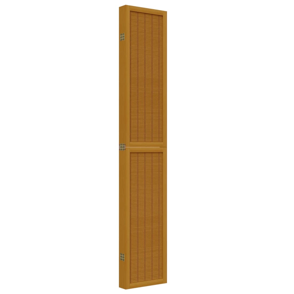 Divisorio Ambienti 6 Pannelli Marrone Legno Massello Paulownia - homemem39