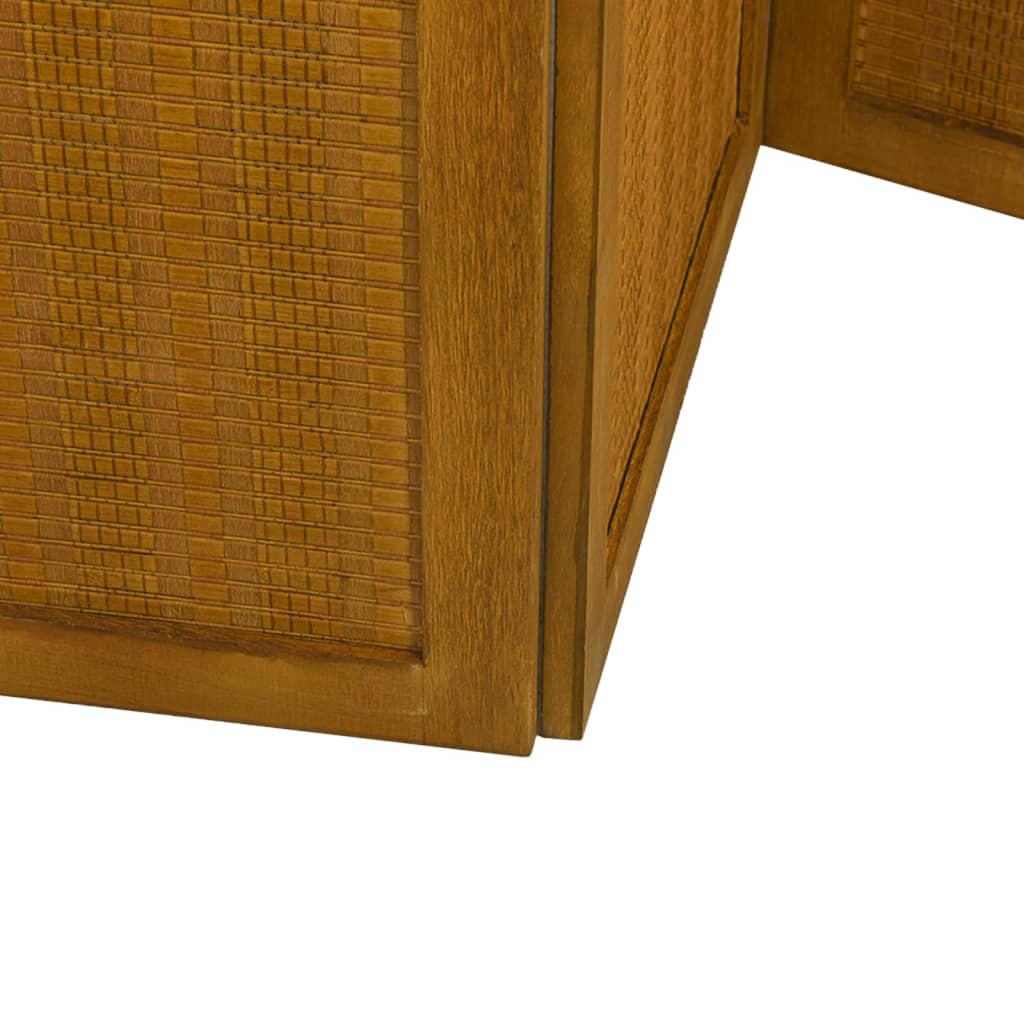 Divisorio Ambienti 6 Pannelli Marrone Legno Massello Paulownia - homemem39