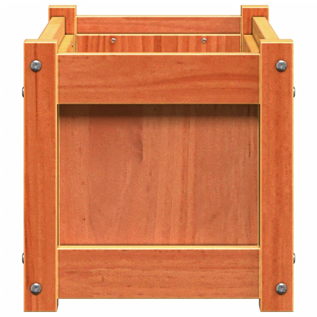 Fioriera Giardino Marrone Cera 60x31x31 cm Legno Massello Pino