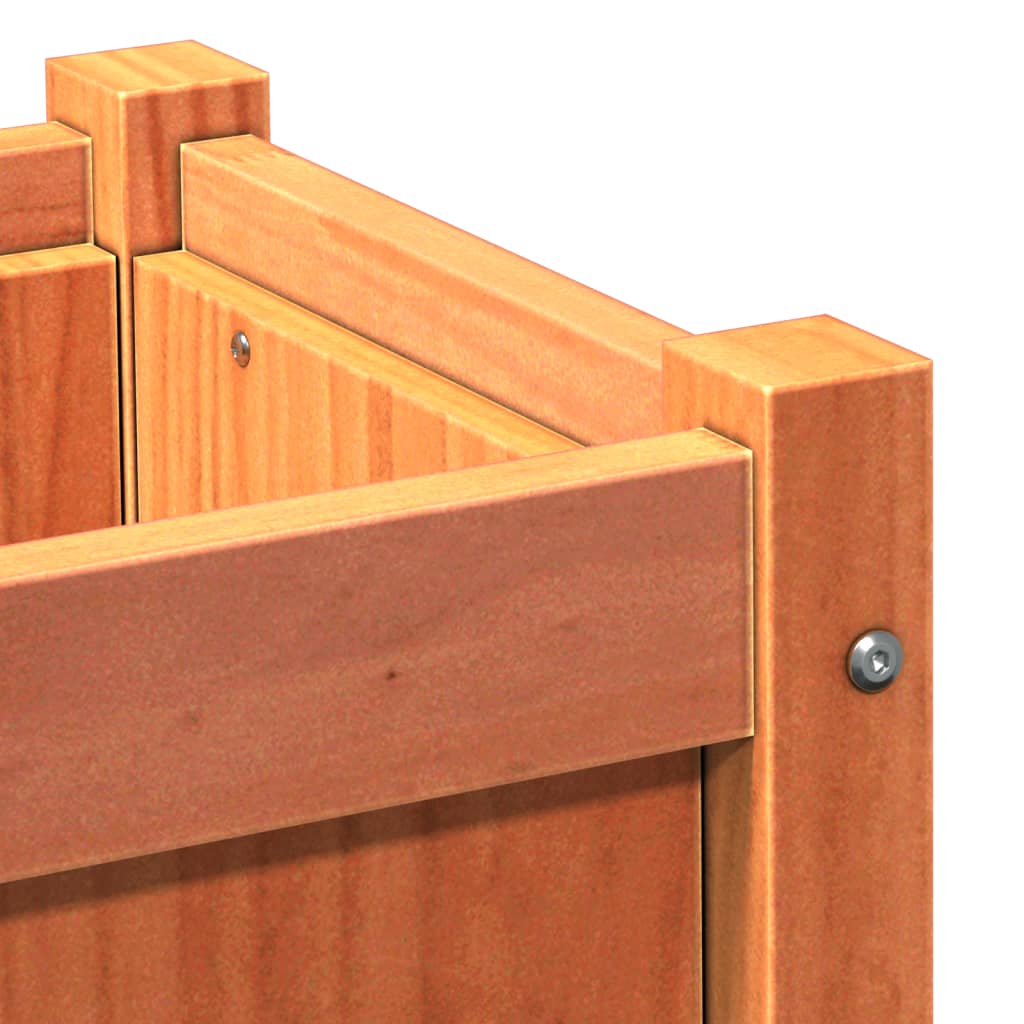 Fioriera Giardino Marrone Cera 60x31x31 cm Legno Massello Pino