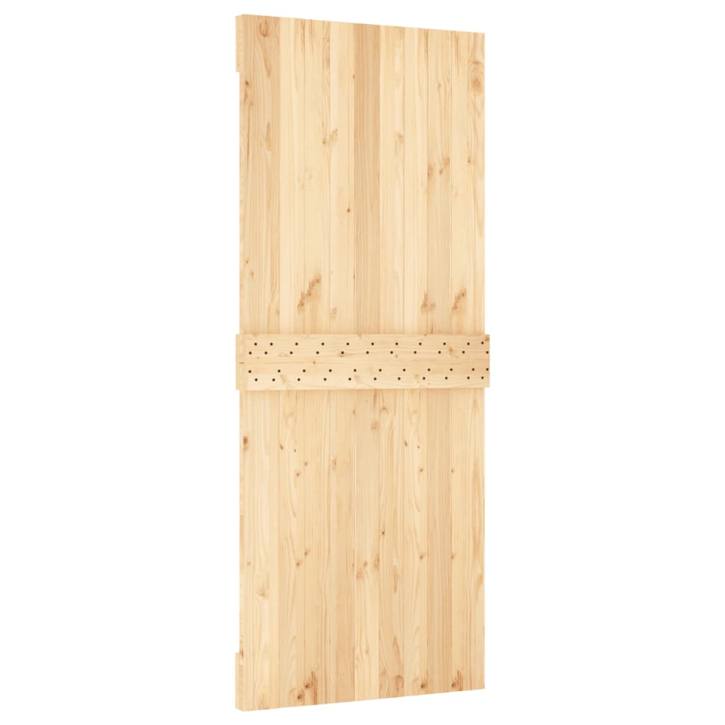 Porta Scorrevole con Set Hardware 85x210 cm Legno Massello Pino - homemem39
