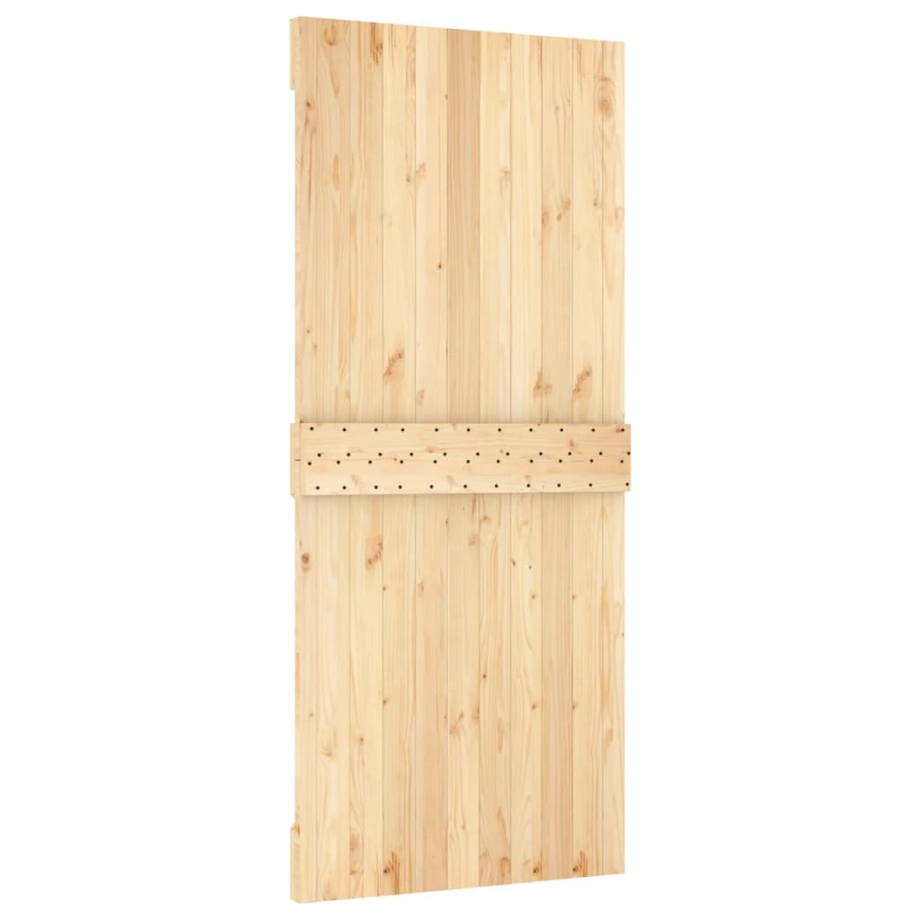 Porta Scorrevole con Set Hardware 90x210 cm Legno Massello Pino - homemem39