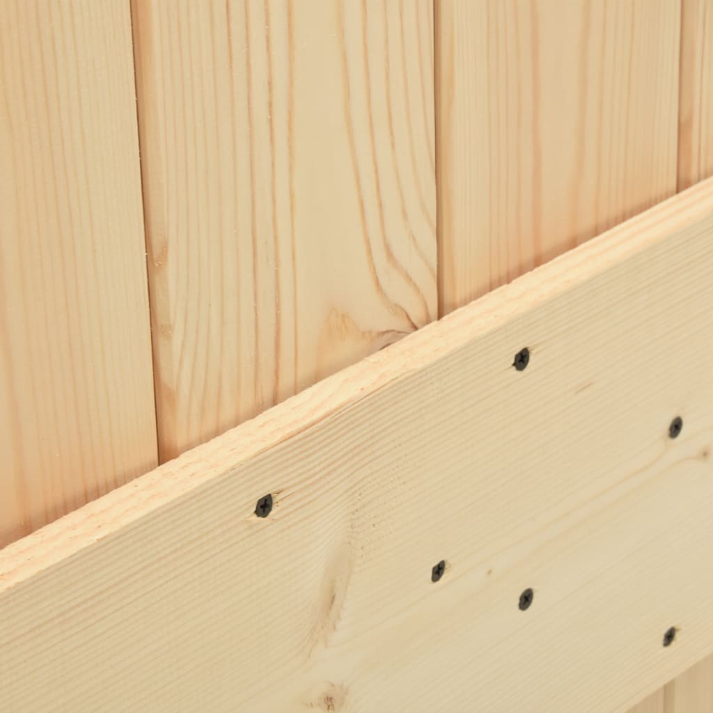 Porta Scorrevole con Set Hardware 90x210 cm Legno Massello Pino - homemem39