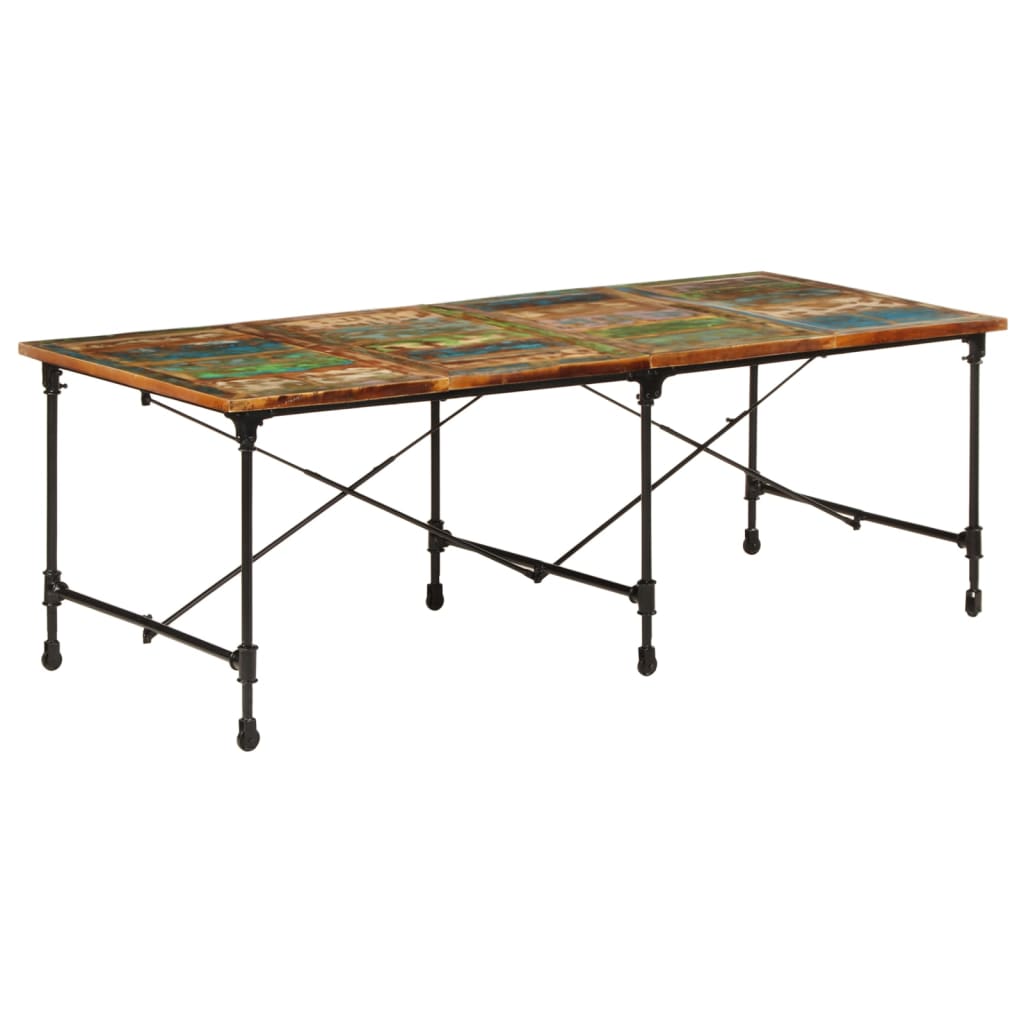 Tavolo da Pranzo 220x90x77 cm in Legno Massello di Recupero | homemem39