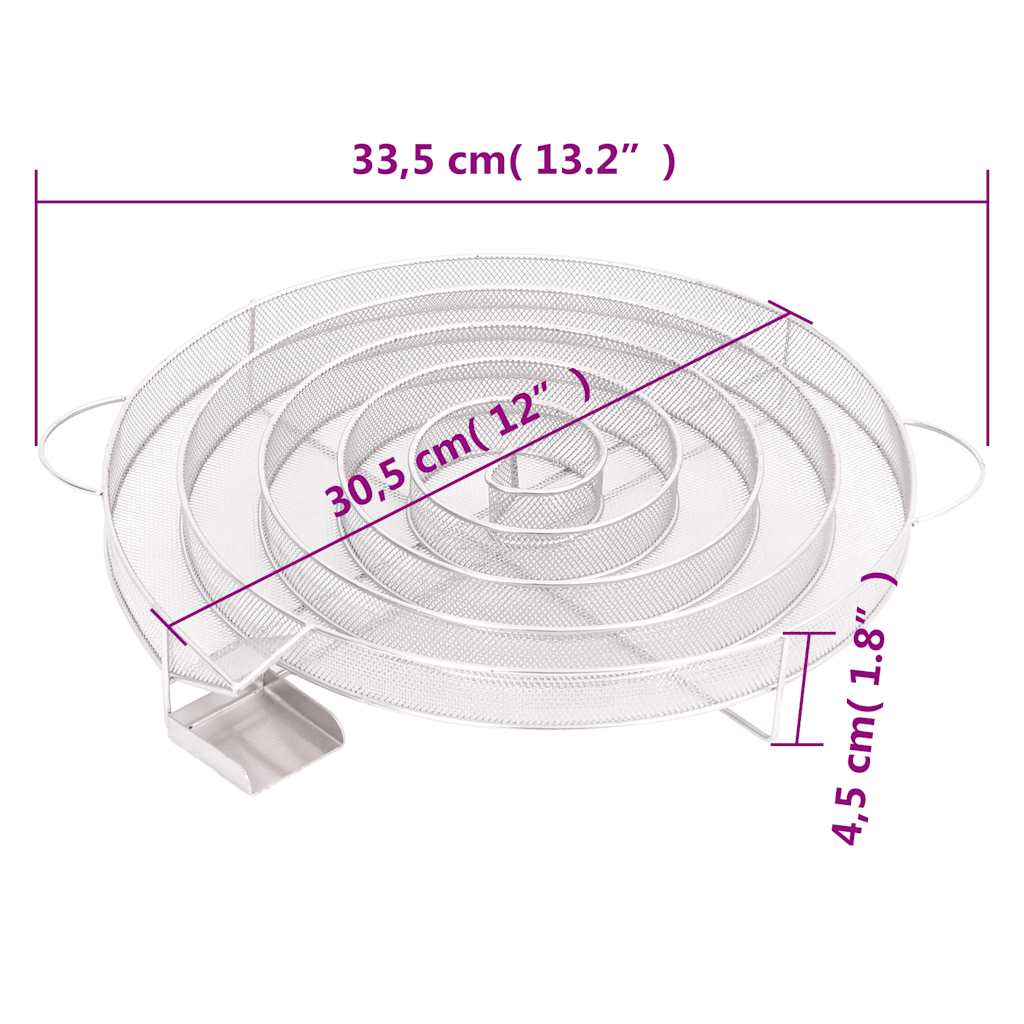 Generatore di Fumo Freddo Rotondo 33,5 cm in Acciaio Inox - homemem39