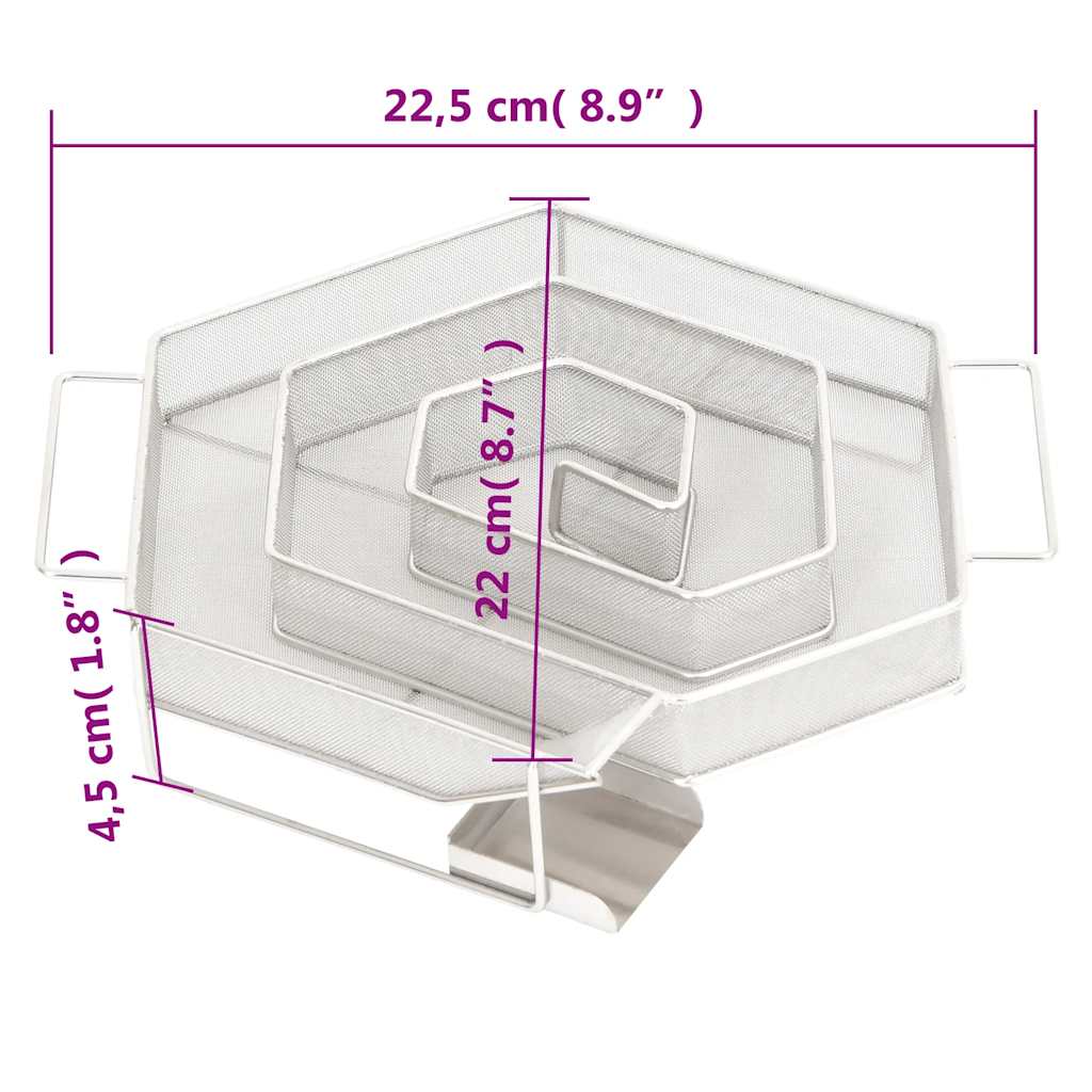 Generatore di Fumo Freddo 6 Angoli 22,5 cm in Acciaio Inox - homemem39