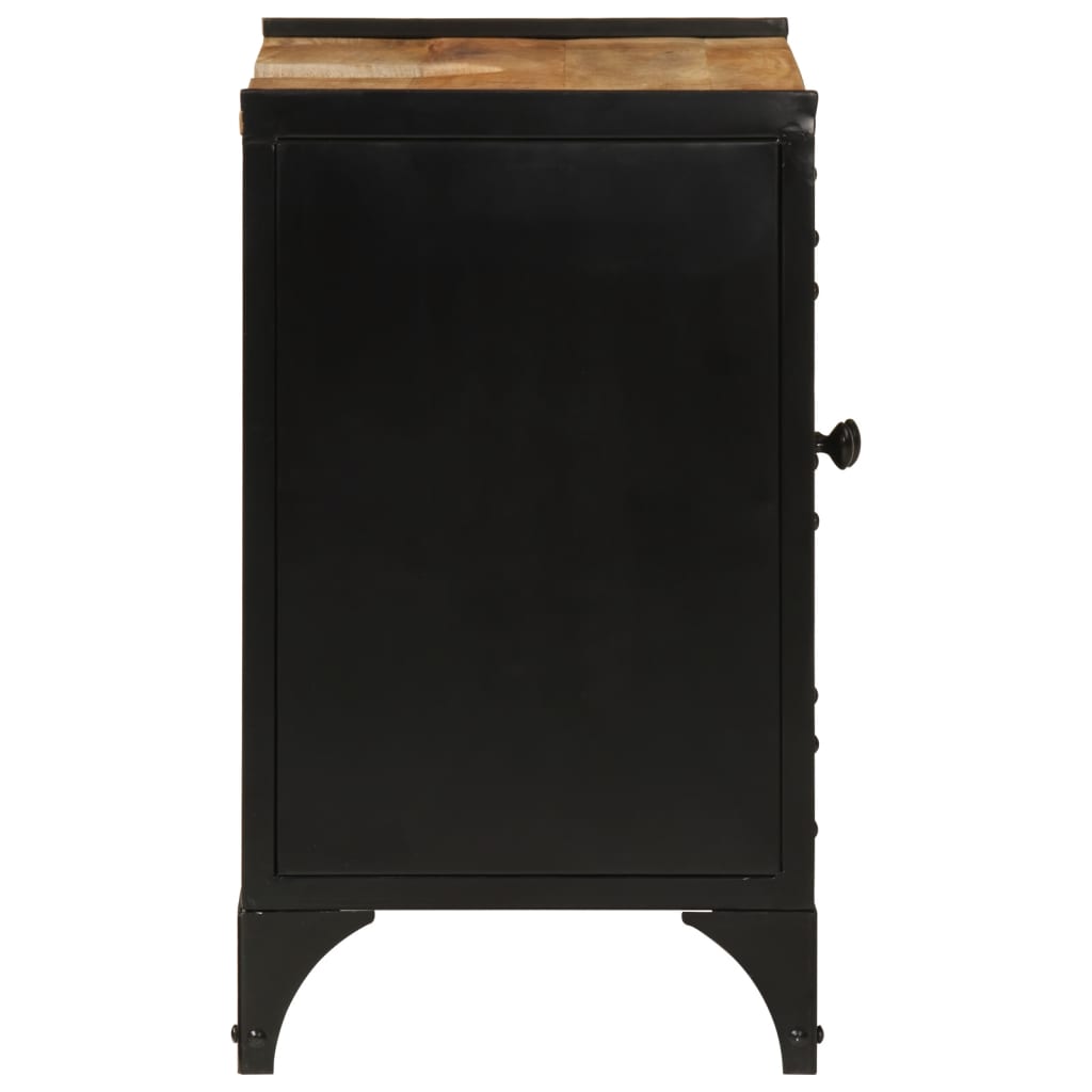Mobile Lavabo da Bagno 55x35x60 cm Legno Massello Mango e Ferro