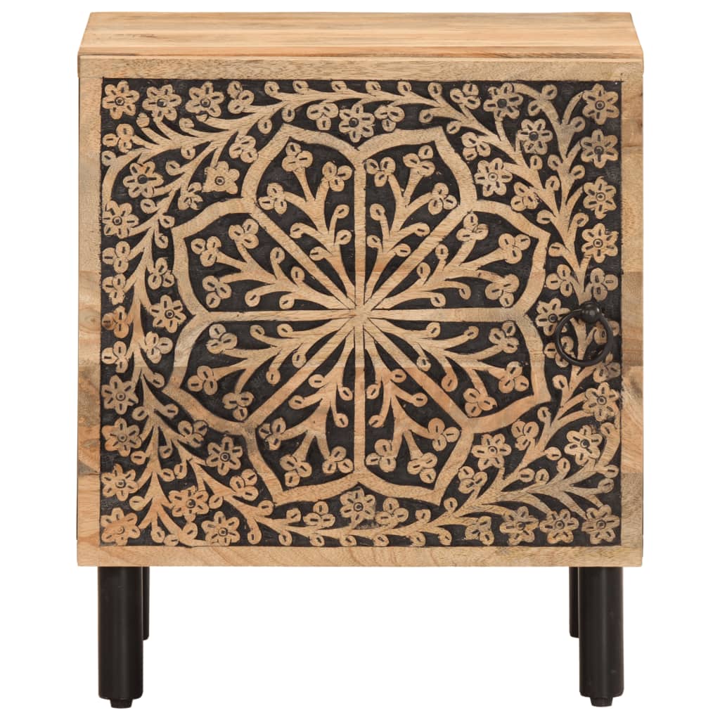 Comodino 40x33x46 cm in Legno Massello di Mango