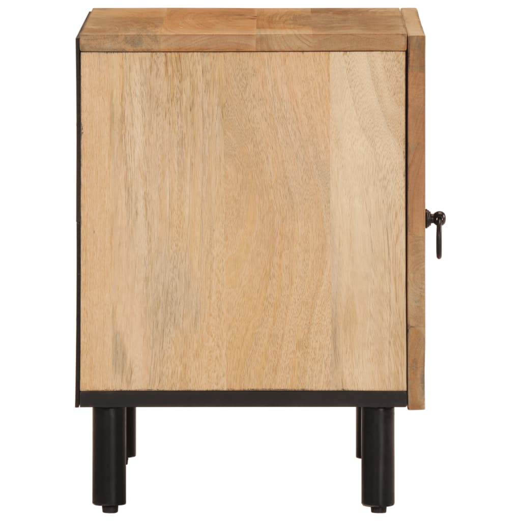 Comodino 40x33x46 cm in Legno Massello di Mango