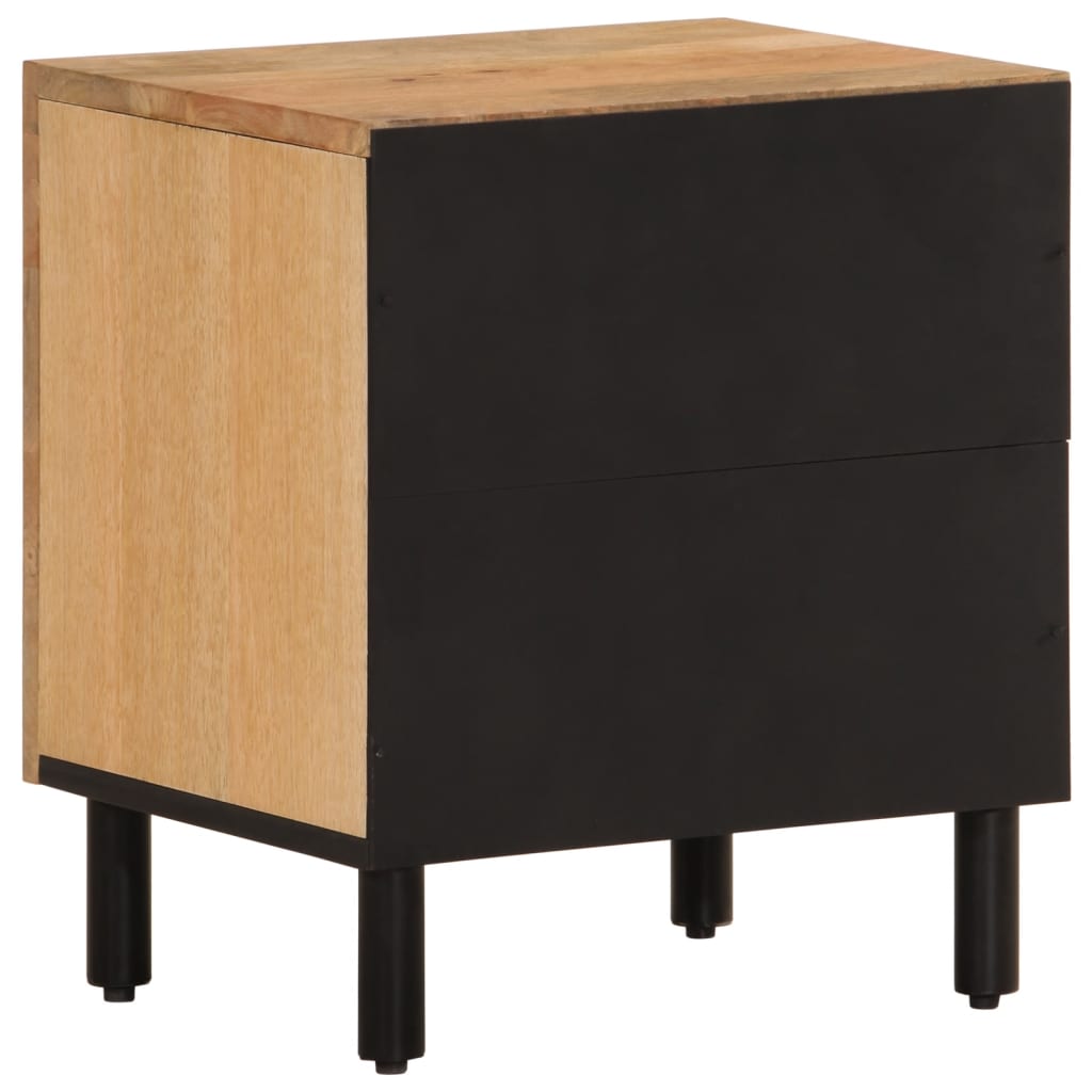 Comodino 40x33x46 cm in Legno Massello di Mango