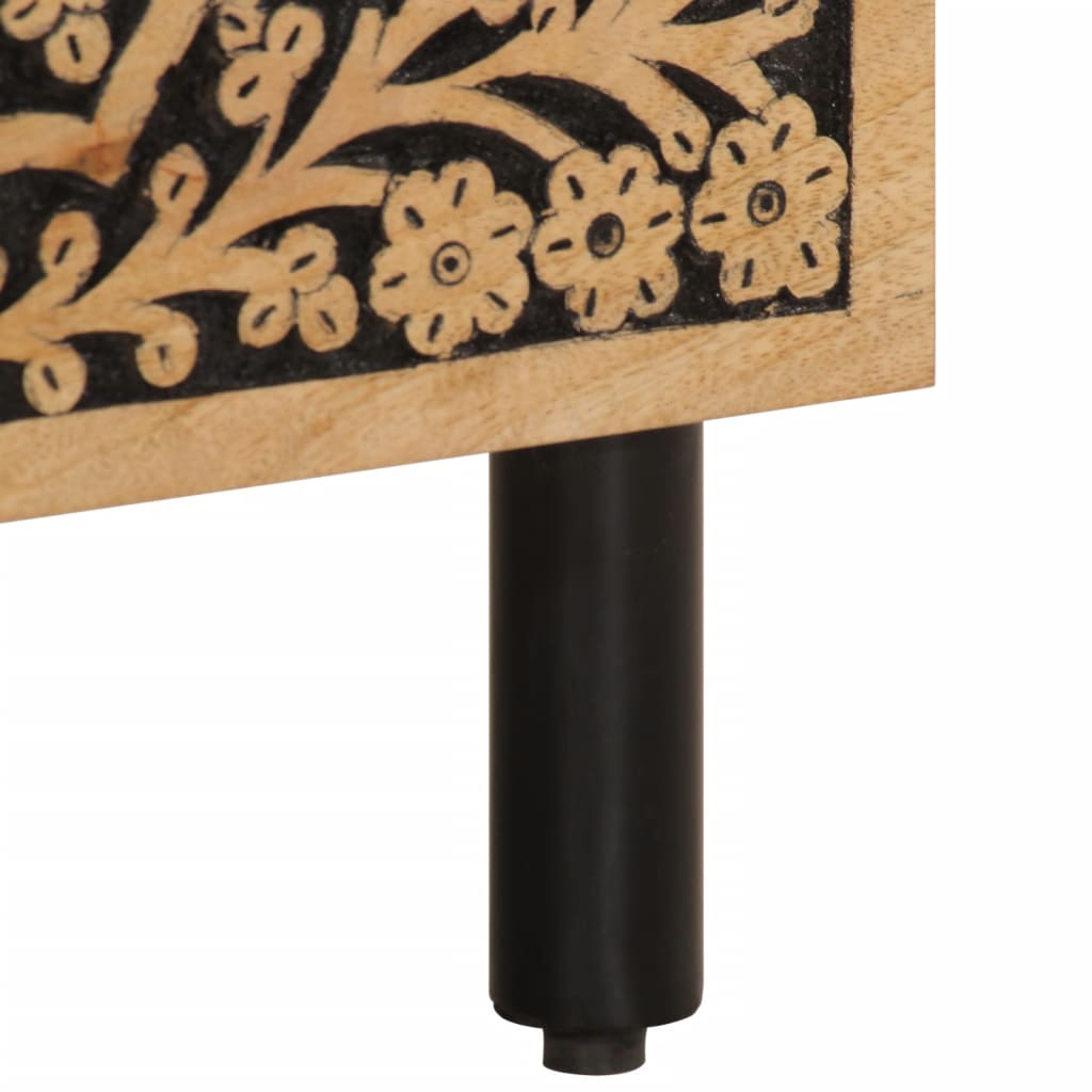 Comodino 40x33x46 cm in Legno Massello di Mango