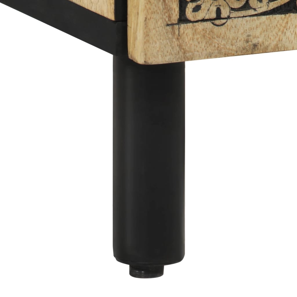 Comodino 50x33x60 cm in Legno Massello di Mango | homemem39