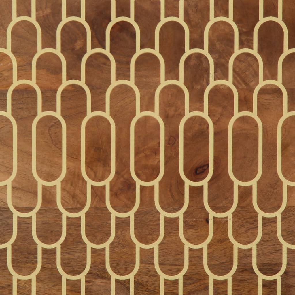 Comodino 50x33x62 cm in Legno Massello di Mango - homemem39