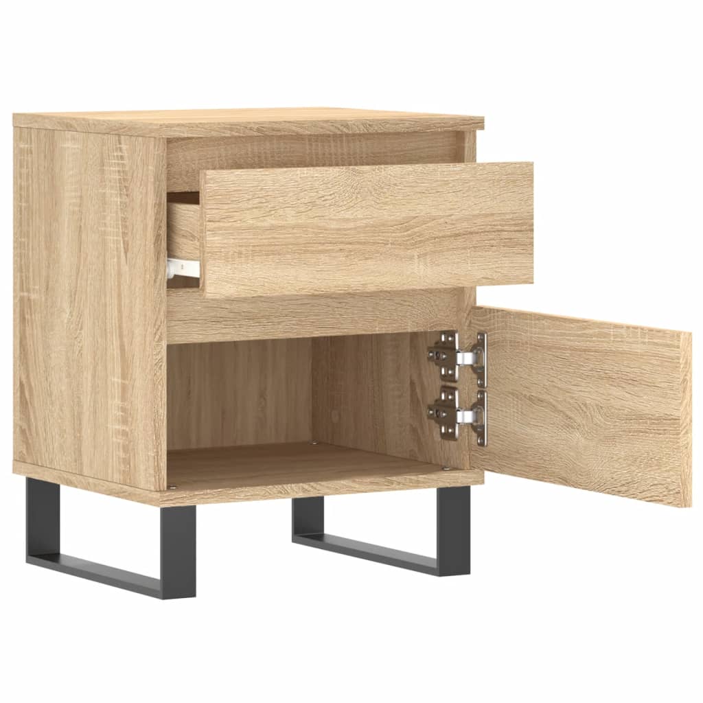 Comodino Rovere Sonoma 40x35x50 cm in Legno Multistrato