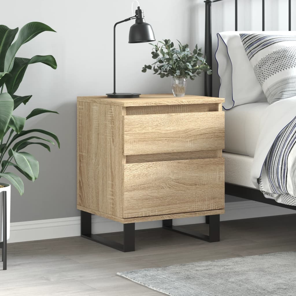 Comodino Rovere Sonoma 40x35x50 cm in Legno Multistrato
