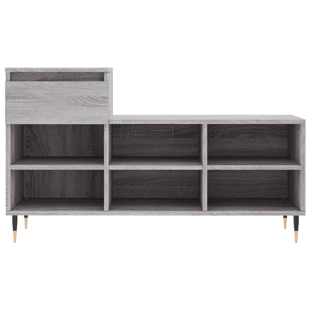 Scarpiera Grigio Sonoma 102x36x60 cm in Legno Multistrato - homemem39
