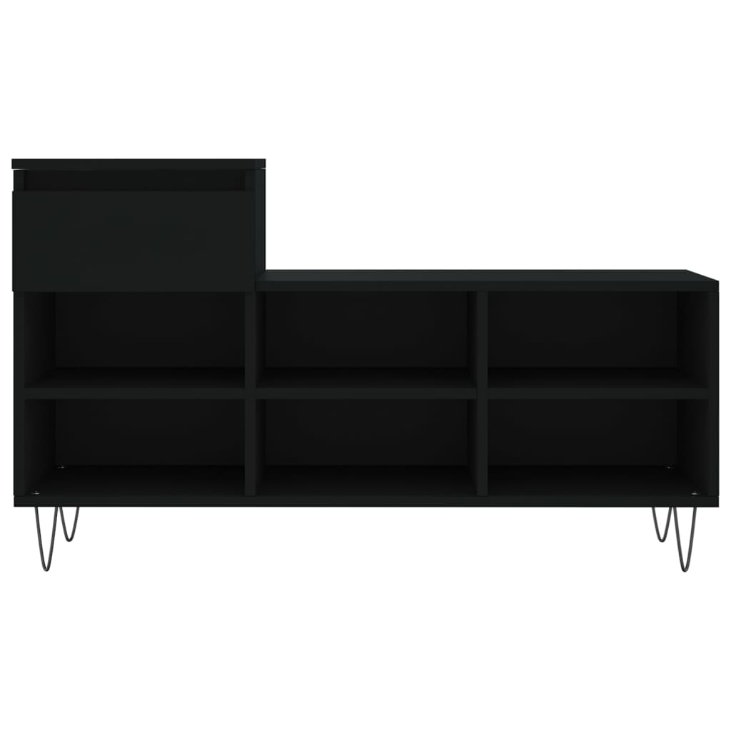 Scarpiera Nera 102x36x60 cm in Legno Multistrato - homemem39