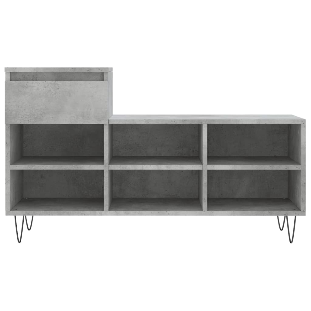 Scarpiera Grigio Cemento 102x36x60 cm in Legno Multistrato - homemem39