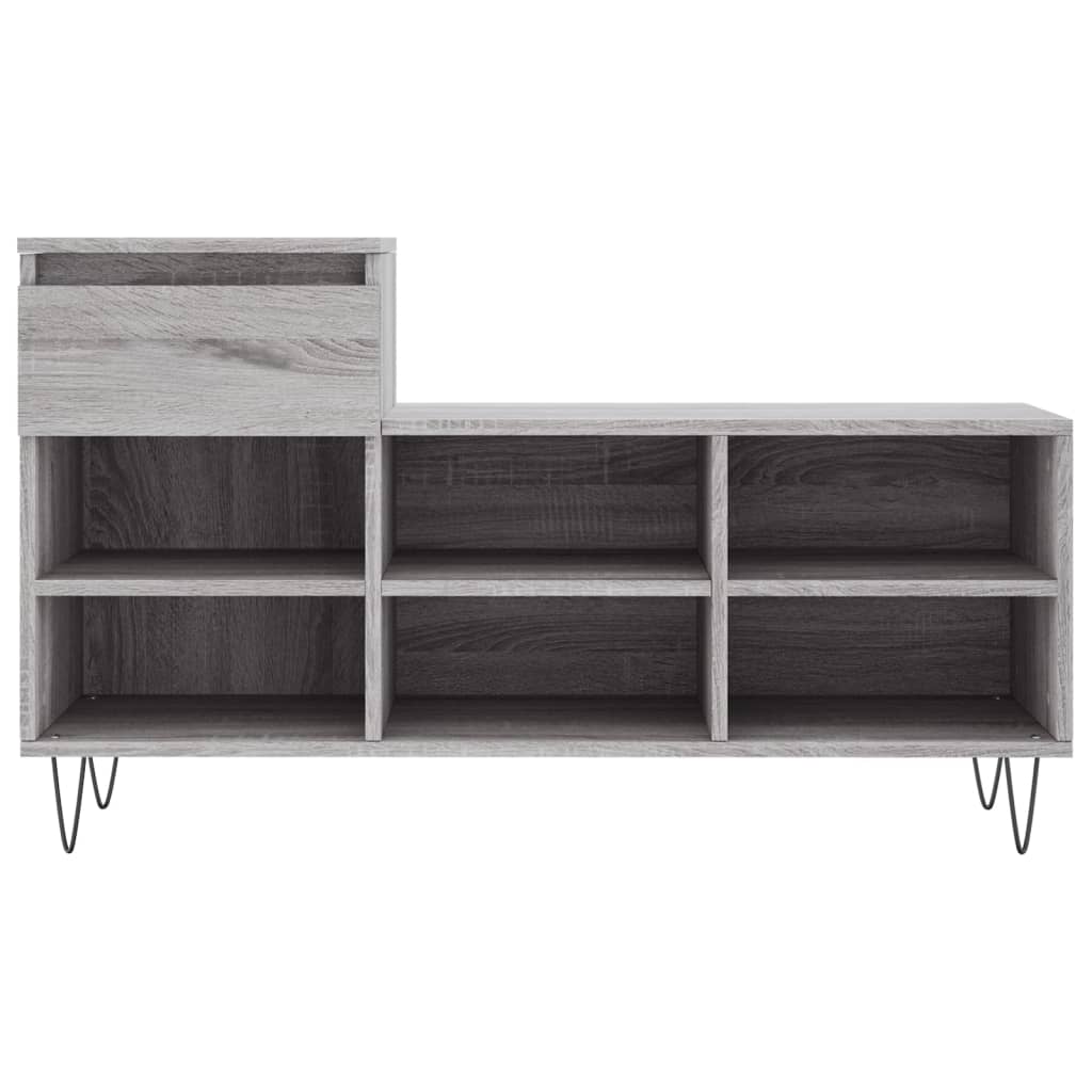 Scarpiera Grigio Sonoma 102x36x60 cm in Legno Multistrato - homemem39