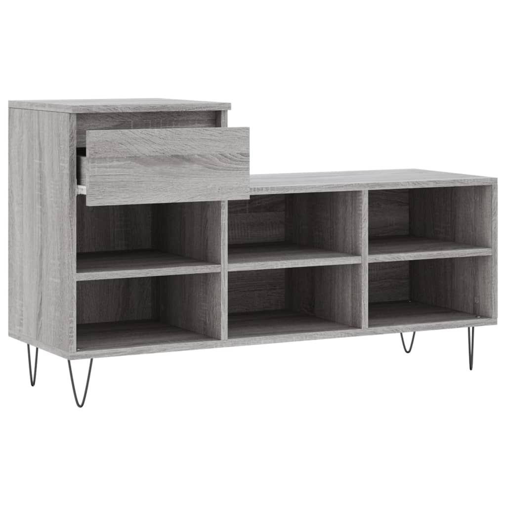 Scarpiera Grigio Sonoma 102x36x60 cm in Legno Multistrato - homemem39