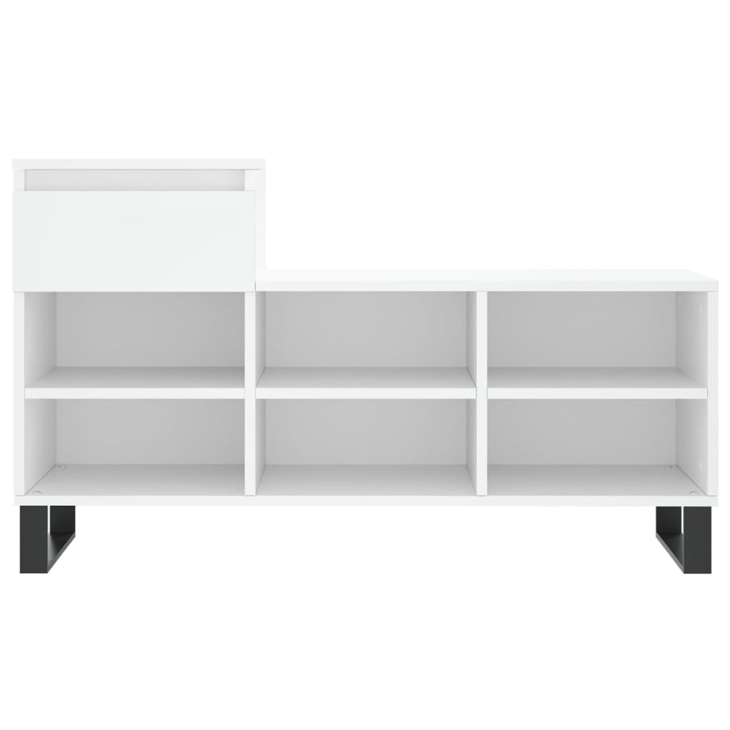 Scarpiera Bianca 102x36x60 cm in Legno Multistrato - homemem39