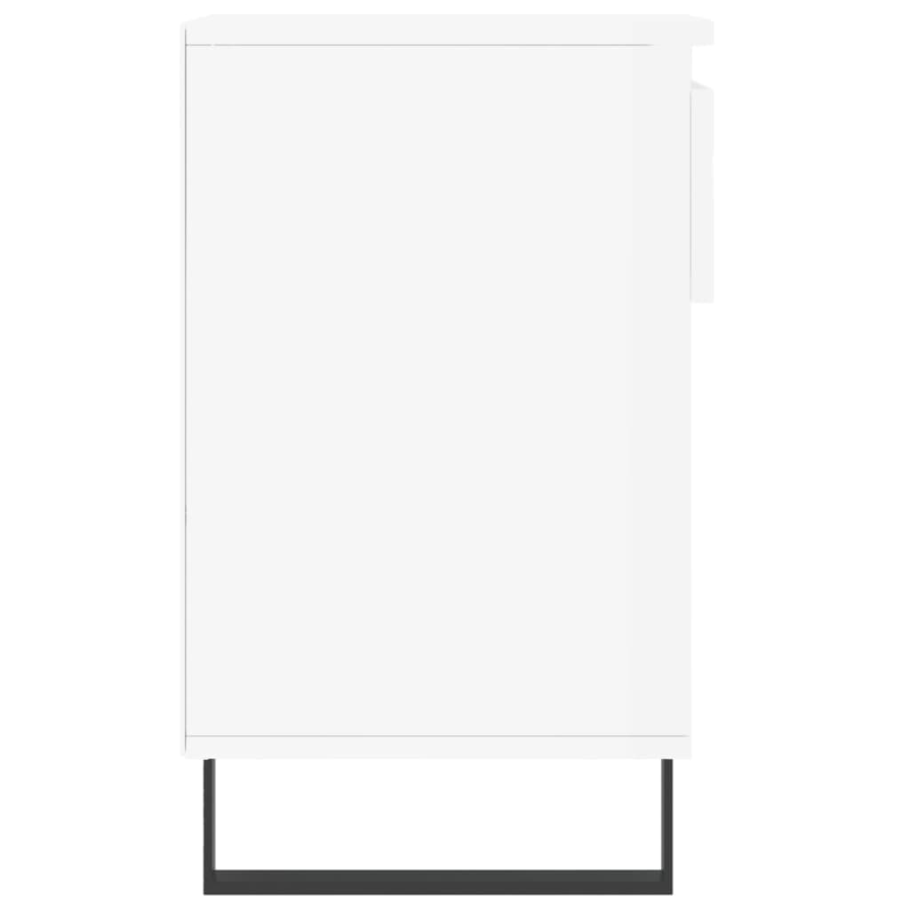 Scarpiera Bianco Lucido 102x36x60 cm in Legno Multistrato