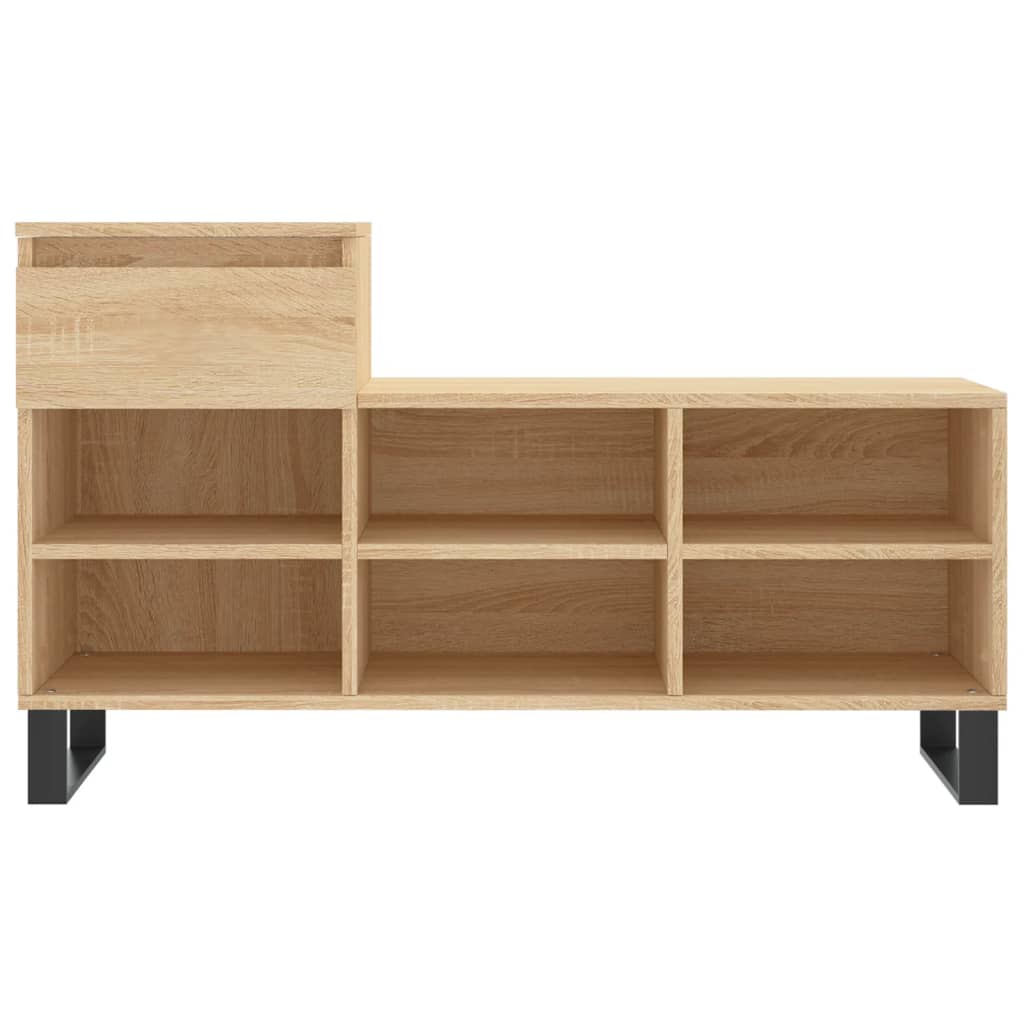 Scarpiera Rovere Sonoma 102x36x60 cm in Legno Multistrato