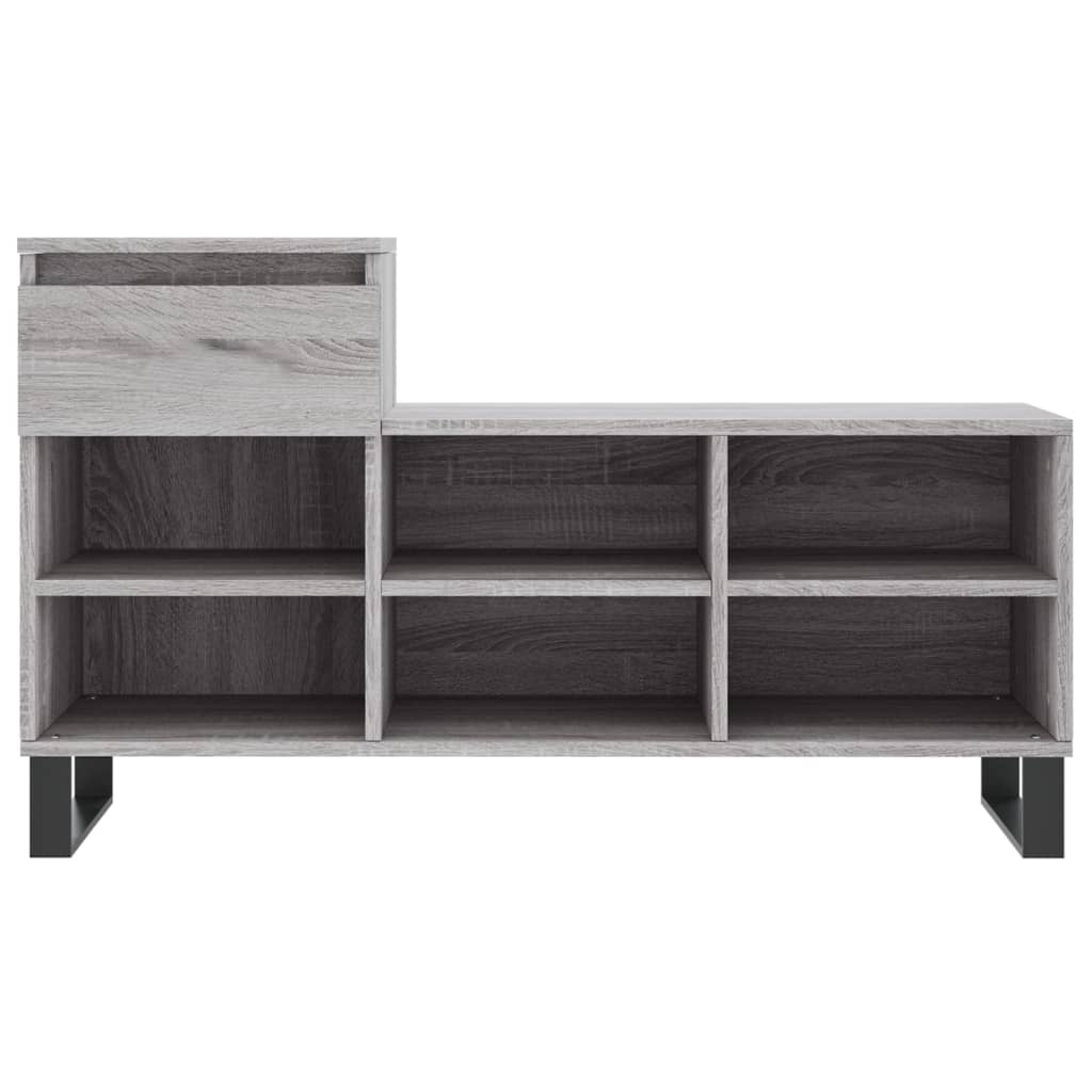 Scarpiera Grigio Sonoma 102x36x60 cm in Legno Multistrato - homemem39