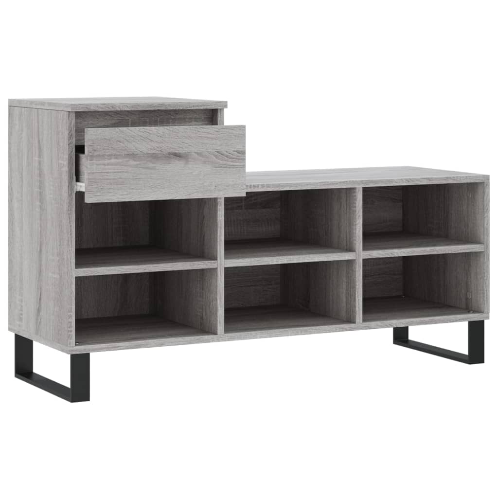 Scarpiera Grigio Sonoma 102x36x60 cm in Legno Multistrato - homemem39