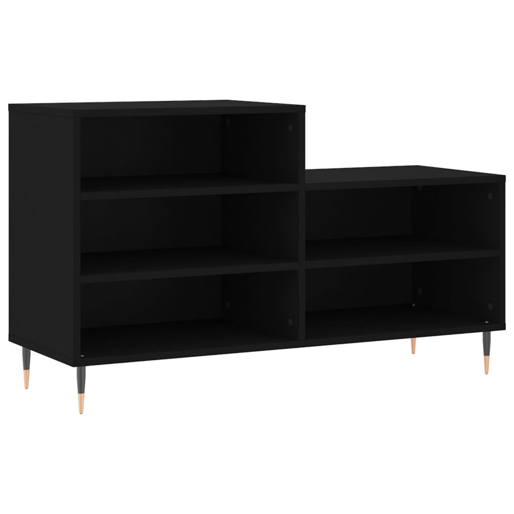 Scarpiera Nera 102x36x60 cm in Legno Multistrato - homemem39