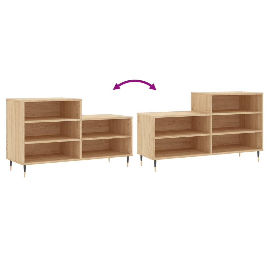 Scarpiera Rovere Sonoma 102x36x60 cm in Legno Multistrato - homemem39