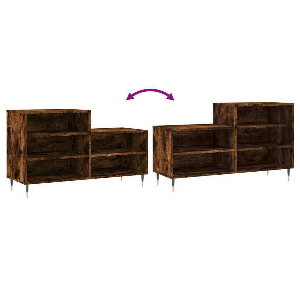Scarpiera Rovere Fumo 102x36x60 cm in Legno Multistrato - homemem39